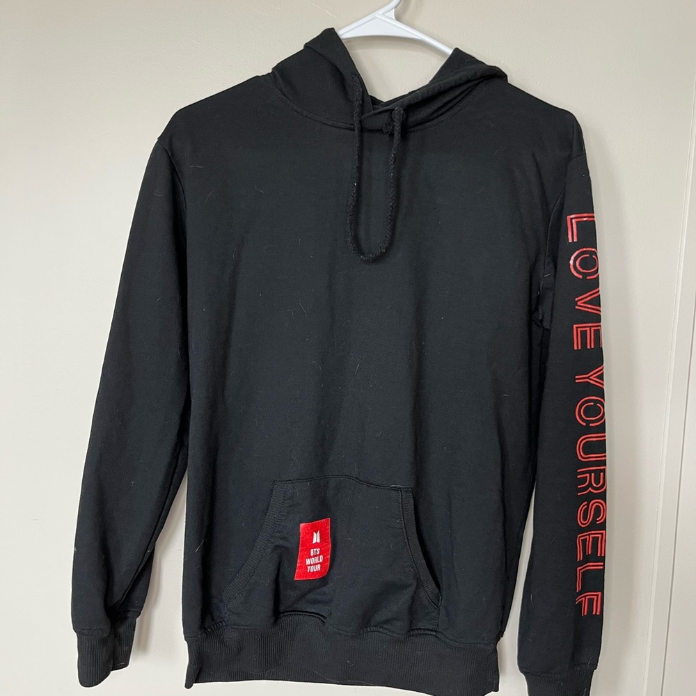 Black Hoodie with Red Accents